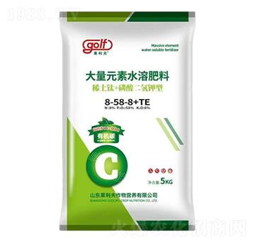 稀土鈦+磷酸二氫鉀型大量元素水溶肥料8-58-8+TE-果利夫